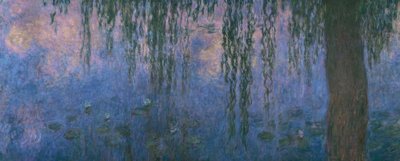 Lírio d&39;água com salgueiro, salgueiro da manhã de Claude Monet